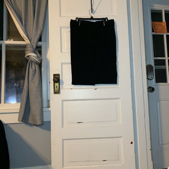 Retrology Stretchy Black Pencil Skirt w/Aesthetic Belt Size Large (L) - Picture 2 of 4